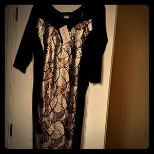 Super Sexy Black and Gold sequins Dress